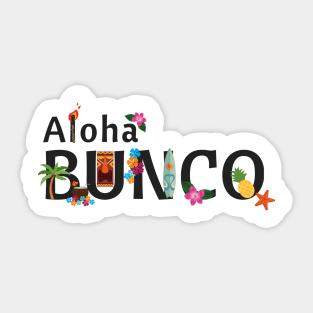 Aloha Bunco Hawaii Dice Game Sticker